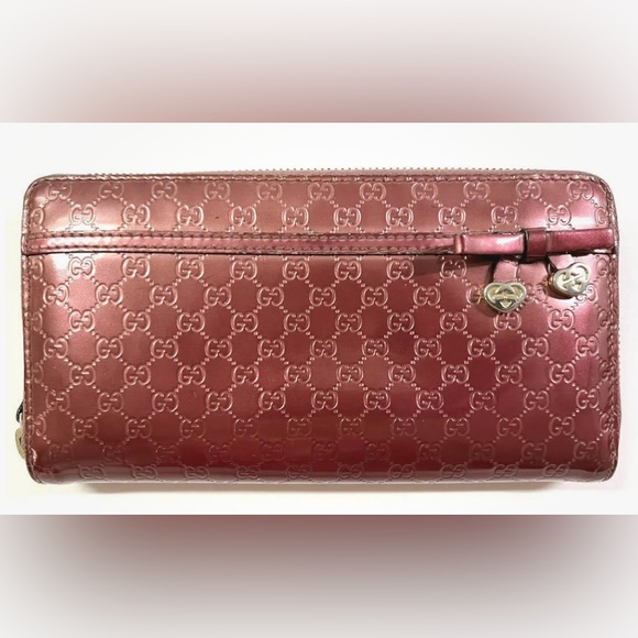 EUC, Gucci Guccissima Micro GG Patent Leather Long Wallet With Box - Picture 5 of 13